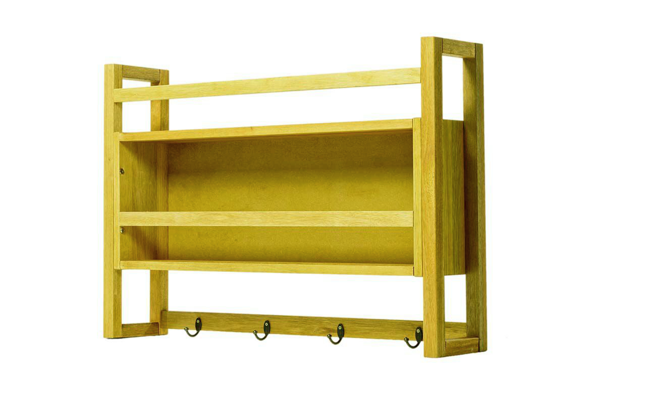 Armario Suspenso Aereo Gourmet Aquiles Armario De Parede Em Madeira Com Porta Toalhas Cor Amarelo 86x18x60 Cm Compre Na Idea Store