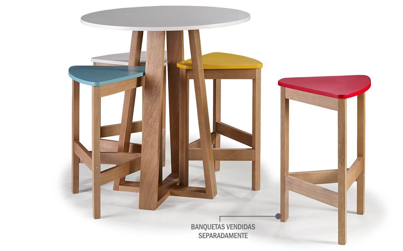 Idea Store Compre (MESA BAR BISTR u00d4 REDONDA ALTA DE MADEIRA MACI u00c7A BRANCA TRIKALA 80X80X94 CM) Mesa Redonda Alta ~ Idea Store Compre (MESA BAR BISTR u00d4 REDONDA ALTA DE MADEIRA MACI u00c7A BRANCA TRIKALA 80X80X94 CM)