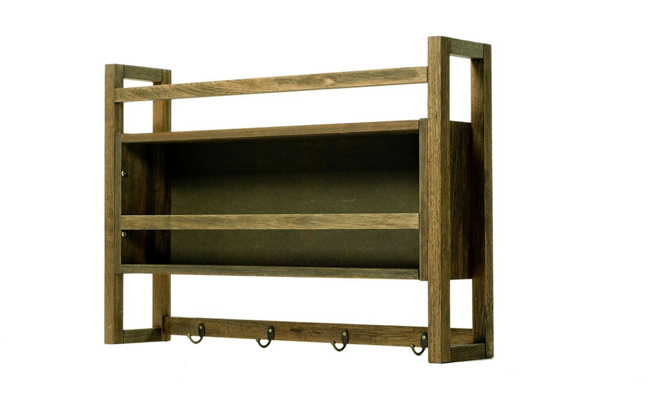Armario Suspenso Aereo Gourmet Aquiles Armario De Parede Em Madeira Com Porta Toalhas Cor Nogueira 86x18x60 Cm Compre Na Idea Store