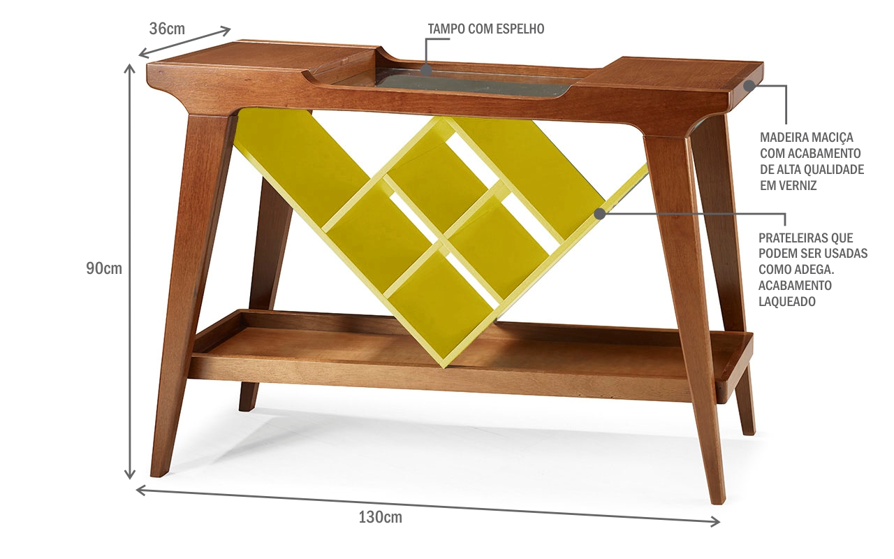 APARADOR BAR GOURMET ADEGA MADEIRA MACI u00c7A COM TAMPO ESPELHADO PUBI 130X33X90CM VERNIZ PINHÃO E Tribo Xingu Artesanato ~ APARADOR BAR GOURMET ADEGA MADEIRA MACI u00c7A COM TAMPO ESPELHADO PUBI 130X33X90CM VERNIZ PINHÃO E