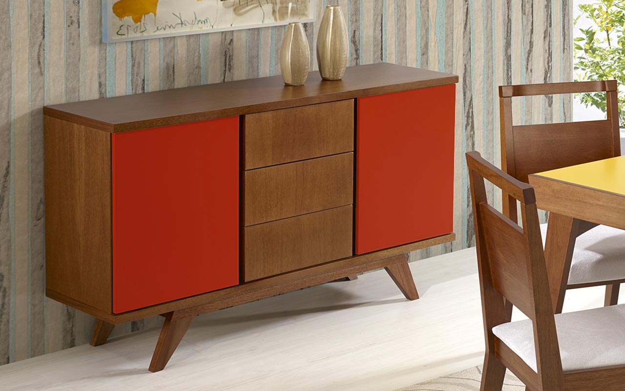 BUFFET PARA SALA DE JANTAR RETR u00d4 DE MADEIRA COM GAVETAS 2 Aparador Para Sala Espelhado ~ BUFFET PARA SALA DE JANTAR RETR u00d4 DE MADEIRA COM GAVETAS 2