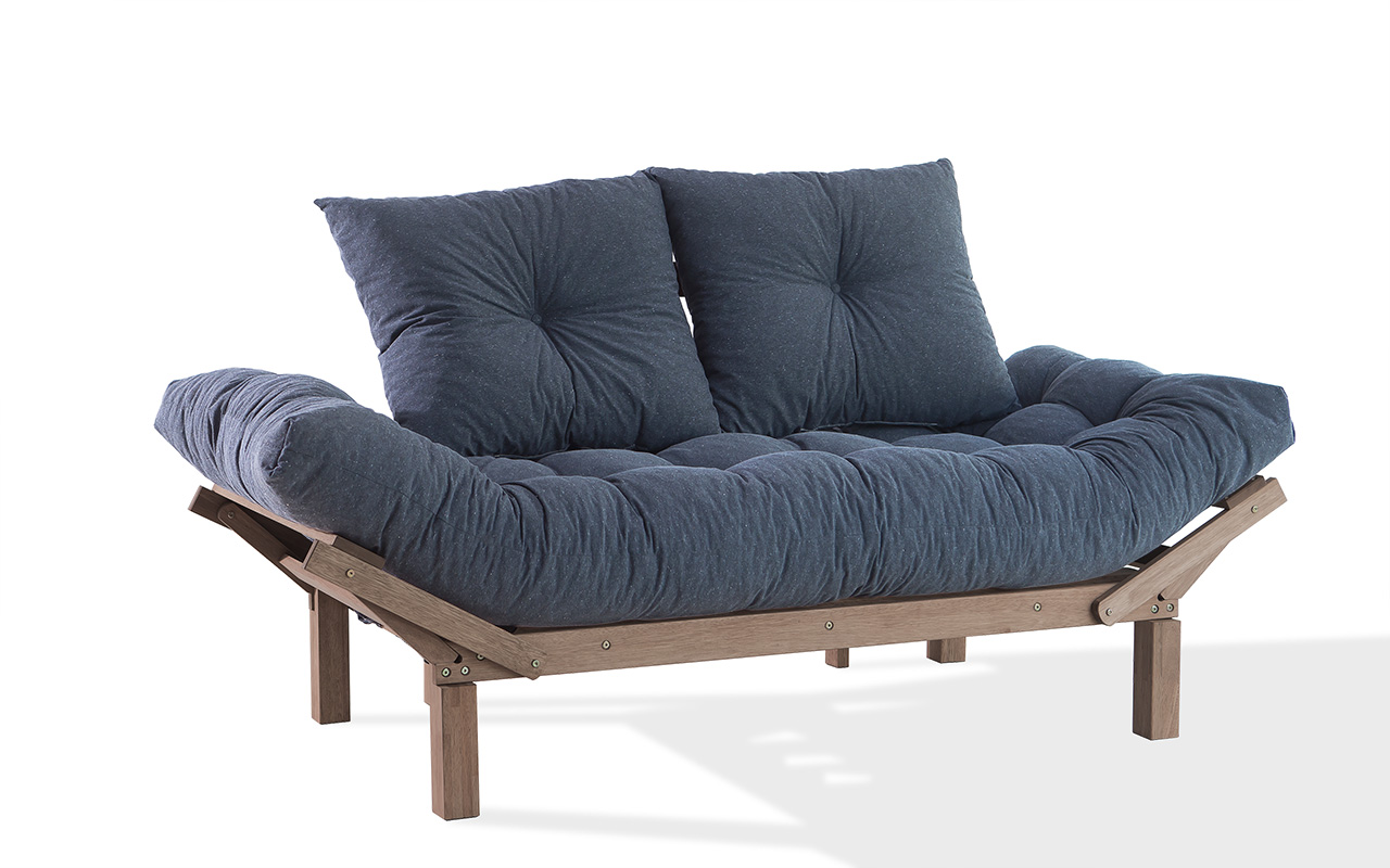 SOFÁ CAMA FUTON COUNTRY COMFORT 190x80x83 CM ACABAMENTO NOGUEIRA TEC