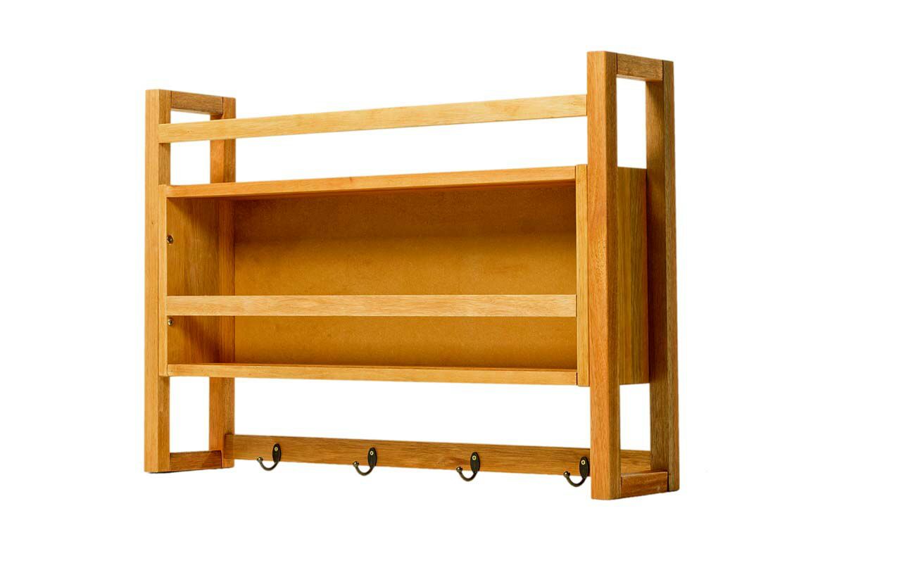 Armario Suspenso Aereo Gourmet Aquiles Armario De Parede Em Madeira Com Porta Toalhas Cor Jatoba 86x18x60 Cm Compre Na Idea Store