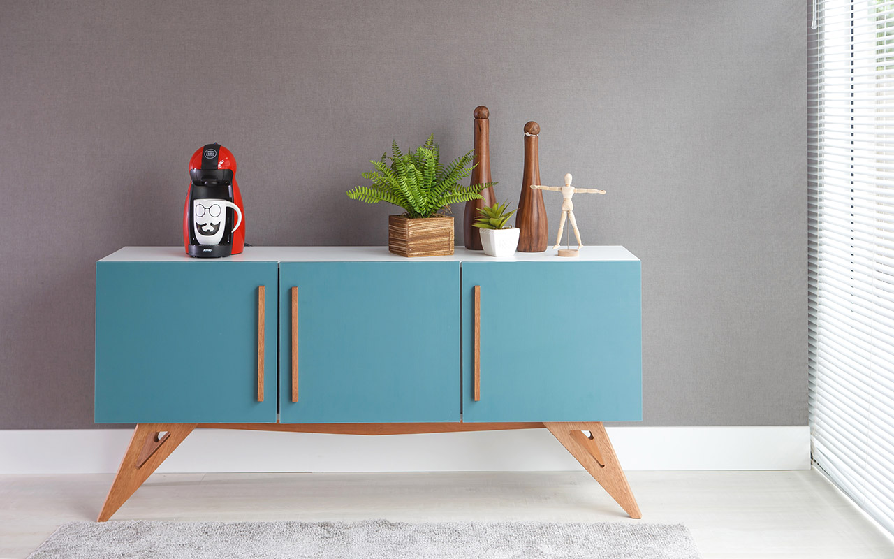 ARMÁRIO BALCÃO BUFFET COLORIDO PARA SALA DE JANTAR 3 PORTAS AZUIS ESTILO RETR u00d4 VINTAGE FREDDIE Aparador Wahl Groomsman Body ~ ARMÁRIO BALCÃO BUFFET COLORIDO PARA SALA DE JANTAR 3 PORTAS AZUIS ESTILO RETR u00d4 VINTAGE FREDDIE
