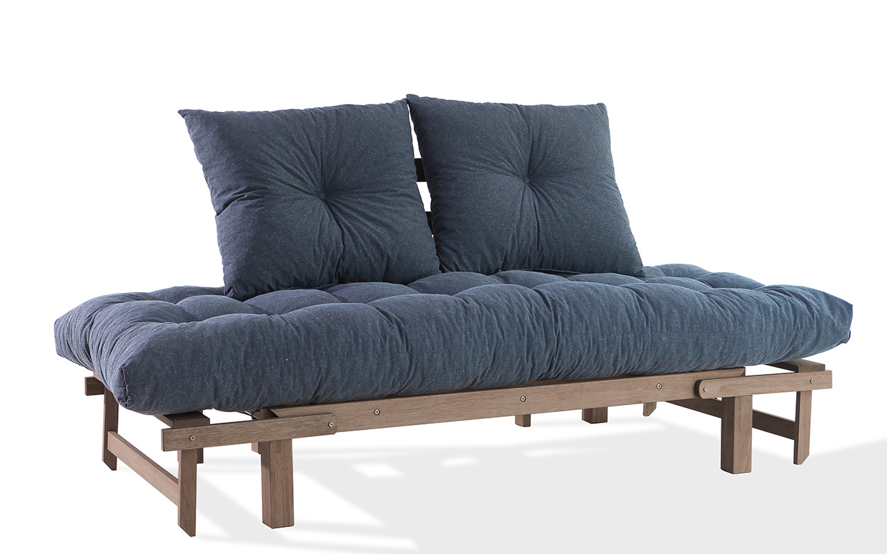 SOFÁ CAMA FUTON COUNTRY COMFORT 190x80x83 CM ACABAMENTO NOGUEIRA TEC