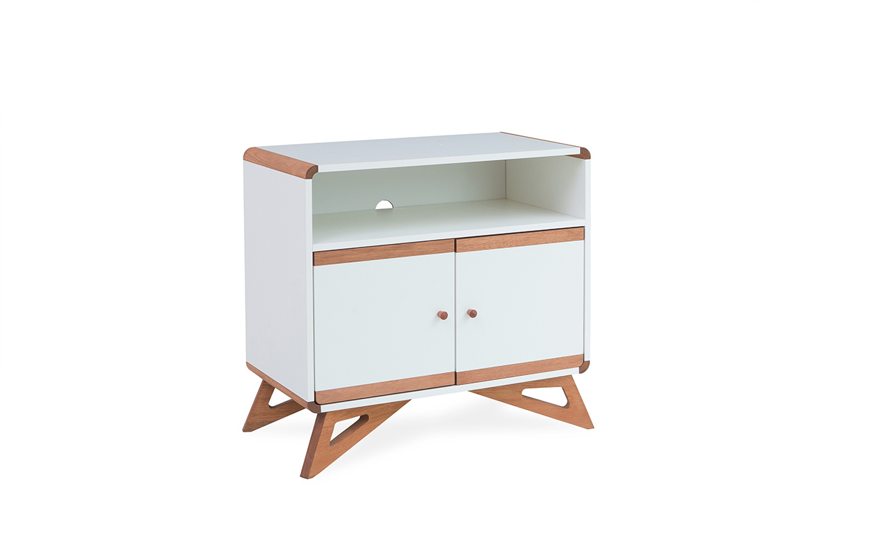 Armario Baixo Com Portas E Nicho Presley Branco 72x40x68 5 Cm Compre Na Idea Store