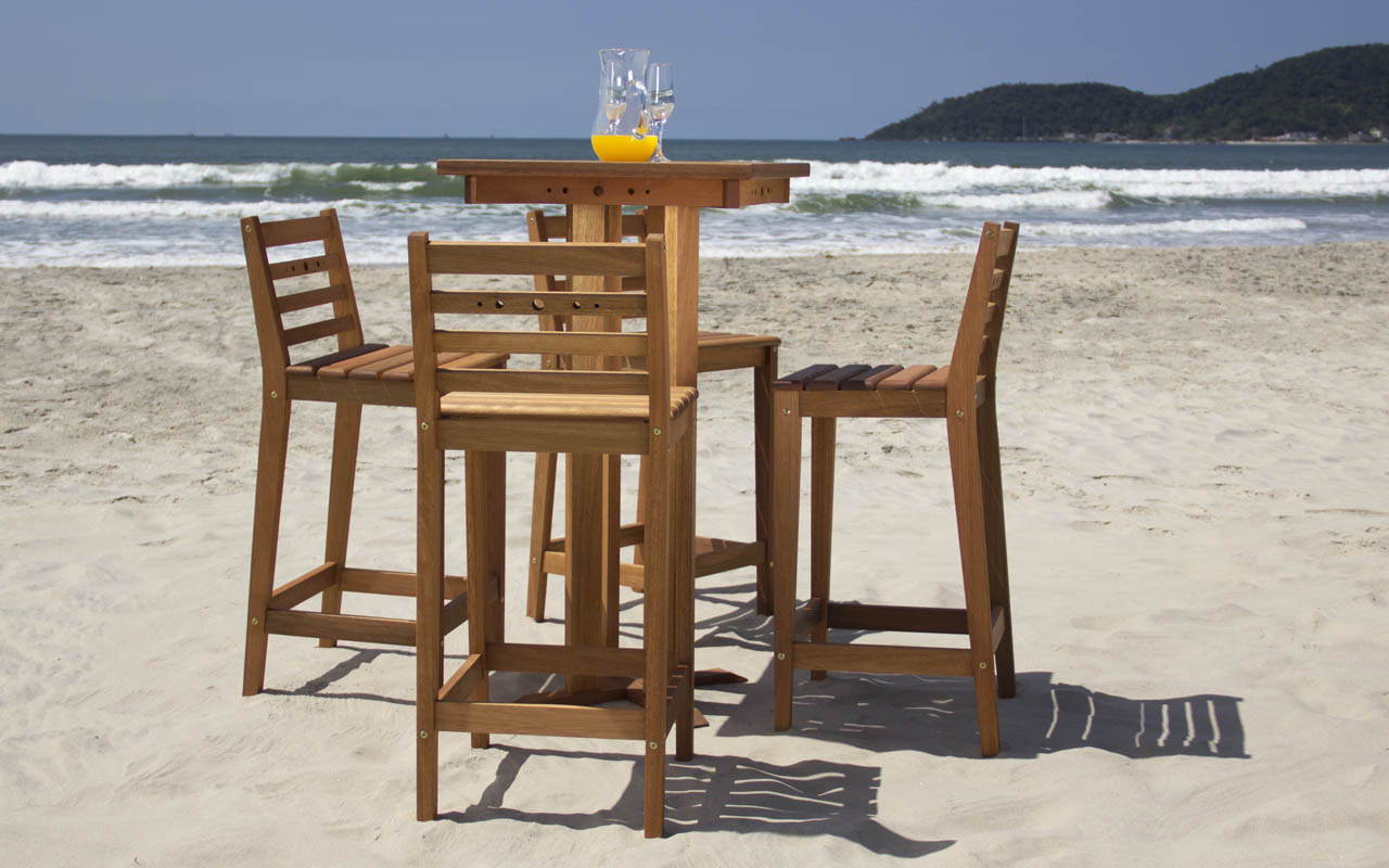 #68472C Compre (Conjunto Mesa Alta Bar com Banquetas Altas de Madeira Jatobá 1280x800 px Banquetas Altas Para Cozinha Americana Madeira #1553 imagens