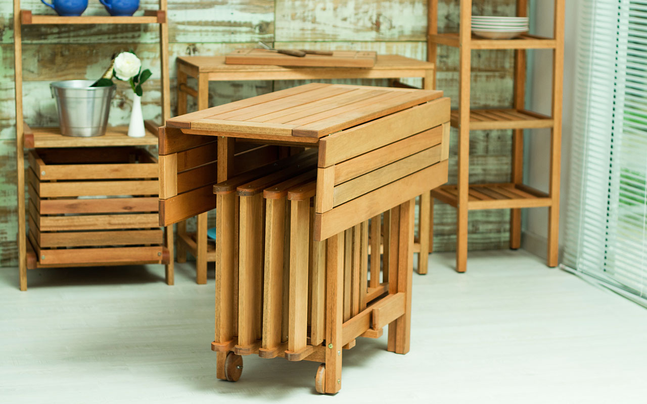 Conjunto Mesa Dobravel Gourmet De Madeira Com 4 Cadeiras Dobraveis