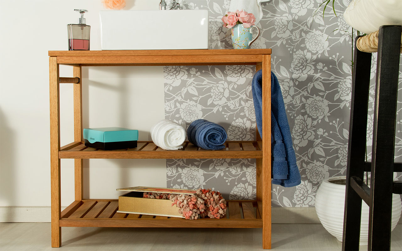 Idea Store Compre (Bancada Aquiles Sem Gaveta Jatobá 0,75X0,83 cm) -> Gabinete De Banheiro Em Mdf Idea Store Compre (Bancada Aquiles Sem Gaveta Jatobá 0,75X0,83 cm) -> Gabinete De Banheiro Em Mdf
