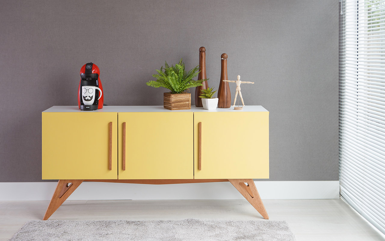 ARMÁRIO BALCÃO BUFFET COLORIDO PARA SALA DE JANTAR 3 PORTAS AMARELAS ESTILO RETR u00d4 VINTAGE Aparador Wahl Groomsman Body ~ ARMÁRIO BALCÃO BUFFET COLORIDO PARA SALA DE JANTAR 3 PORTAS AMARELAS ESTILO RETR u00d4 VINTAGE