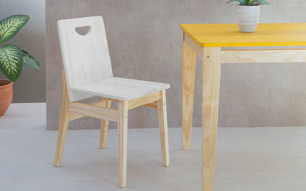 Cadeira De Madeira Moderna Para Mesa De Jantar Tucupi 40x51x81cm Cadeira De Madeira Moderna Para Mesa De Jantar Tucupi 40x51x81cm