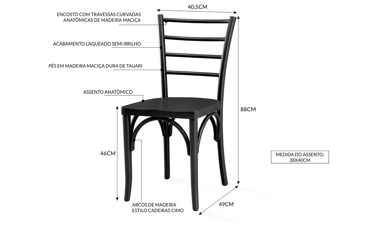 Conjunto de Cadeiras para Cozinha - Diversas opções