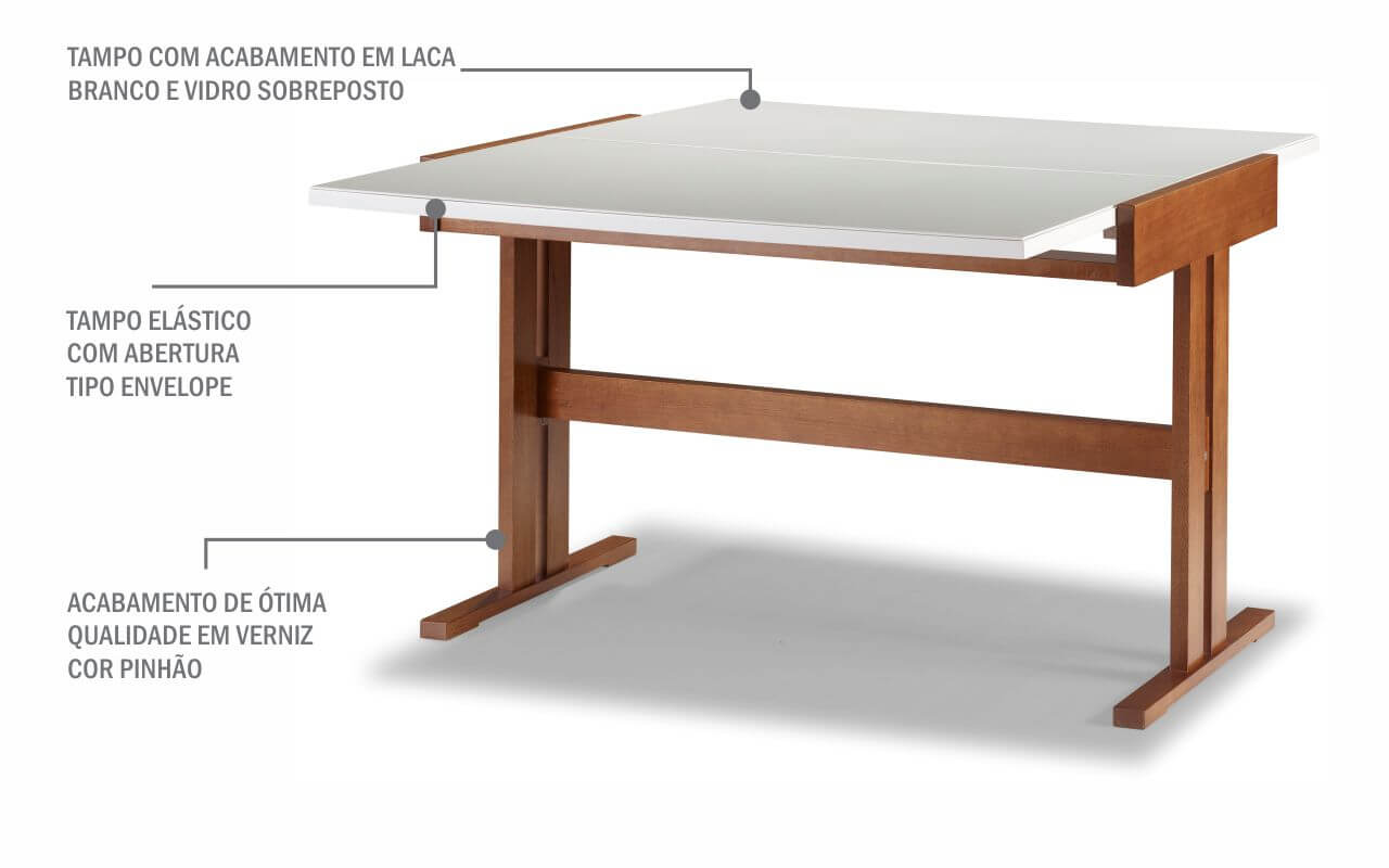 MESA ELÁSTICA EXTENS u00cdVEL COM VIDRO LACA FENDI NEA 110 54x120x76 CM Compre na Idea Store Adesivo De Parede Na Cozinha ~ MESA ELÁSTICA EXTENS u00cdVEL COM VIDRO LACA FENDI NEA 110 54x120x76 CM Compre na Idea Store