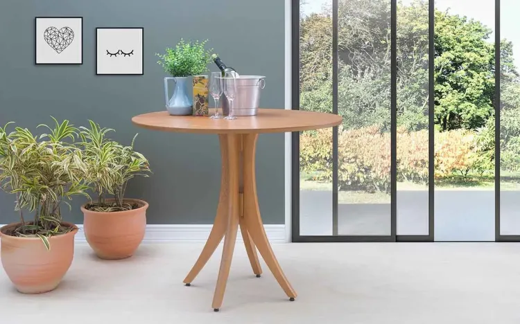 MESA PARA JANTAR REDONDA JULIETTE 90X77CM JATOBA