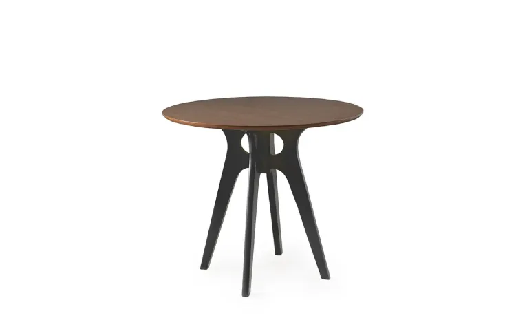 MESA PARA RESTAURANTE REDONDA BIANCHI 90X77CM PRETO E CAPUCCINO