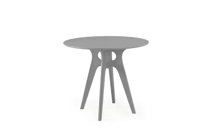 MESA REDONDA 4 LUGARES BIANCHI LACA CINZA CONCRETO 90X77CM