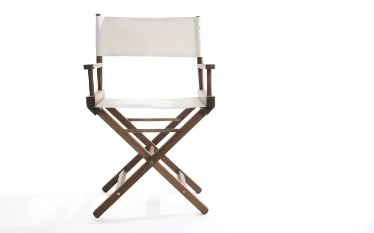 CADEIRA DIRETOR CINEMA DE MADEIRA E TECIDO CANNES STAIN NOGUEIRA T10 - 50x42x80 CM