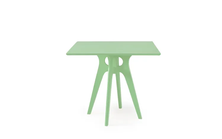 MESA DE JANTAR PARA 4 CADEIRAS QUADRADA BIANCHI 90X77CM LACA VERDE SÁLVIA