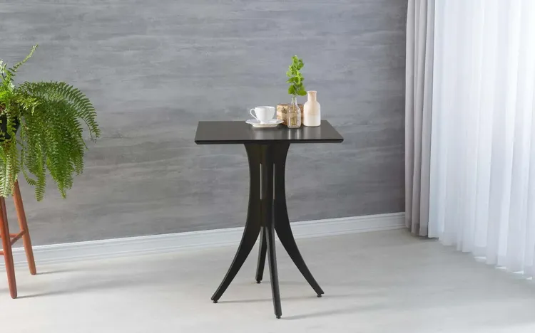 MESA DE JANTAR PEQUENA QUADRADA JULIETTE 60X60X77CM LACA PRETA