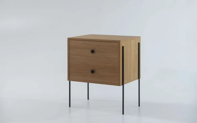 MESA LATERAL COM GAVETA NASH MDF DUAL E PÉS METAL 52X37X60 CM