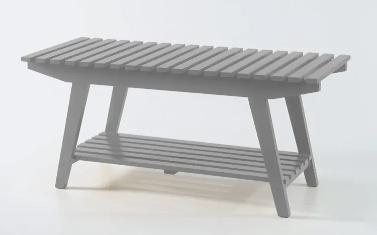 BANCO PARA HALL BUIAH LACA CINZA CONCRETO 100X40X45CM
