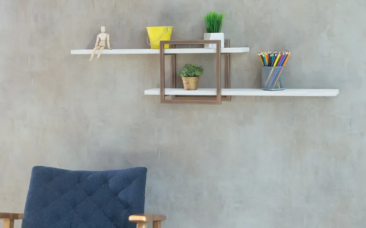 NICHO PARA QUARTO BREATHE QUADRADO COBRE COM STAIN BRANCO