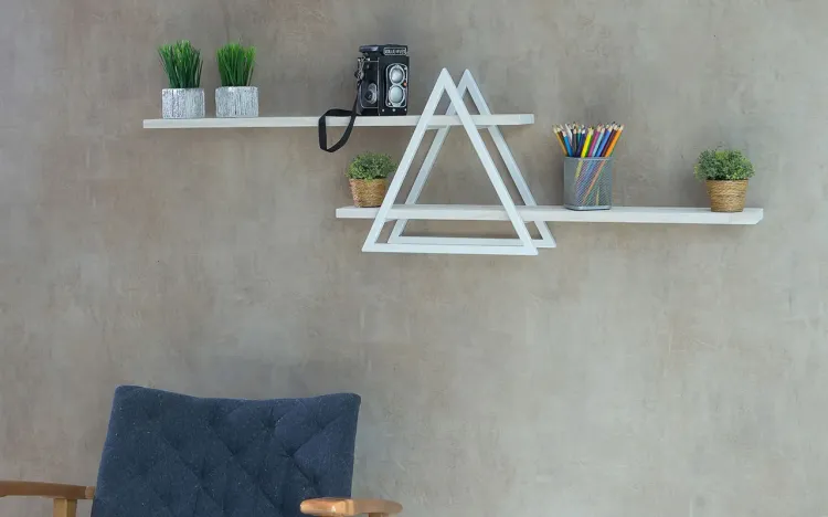 NICHO PARA BANHEIRO BREATHE TRIÂNGULAR BRANCO COM STAIN BRANCO