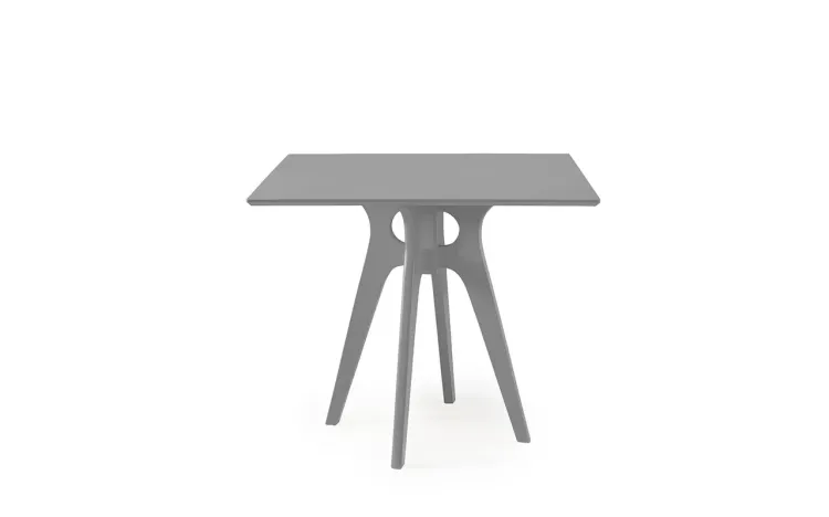 MESA JANTAR QUADRADA BIANCHI 90X77CM LACA CINZA CONCRETO