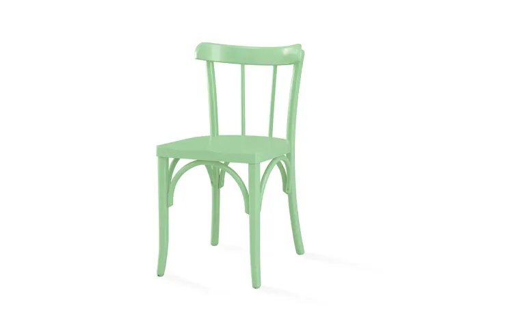 [OUTLET] CADEIRA DE MADEIRA JUSTINE LACA VERDE SÁLVIA 43x47,5x78,5 CM
