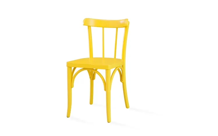 [OUTLET] CADEIRA PARA SALA DE JANTAR LACA AMARELA JUSTINE 43x47,5x78,5 CM