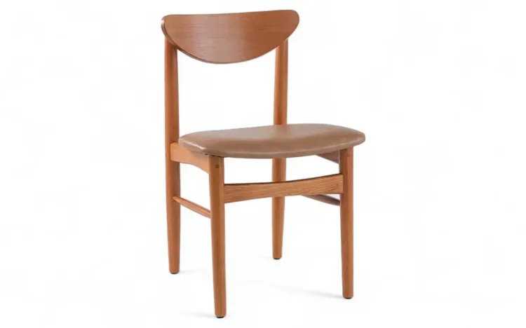 CADEIRA DE JANTAR ESTOFADA ALICE VERNIZ JATOB&Aacute; E TEC.029 COURO SINT&Eacute;TICO CARAMELO 52X49X80CM