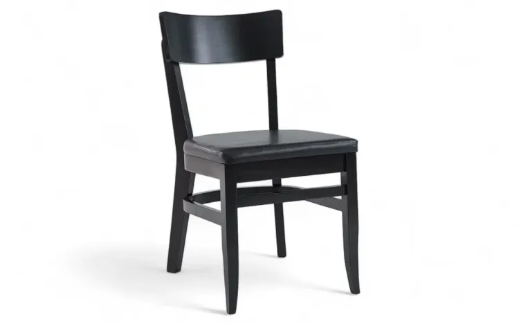 CADEIRA DE JANTAR ESTOFADA IPIOCA LACA PRETO E TEC. SQ13 COURO SINTÉTICO PRETO 45,5X57,5X82,5CM