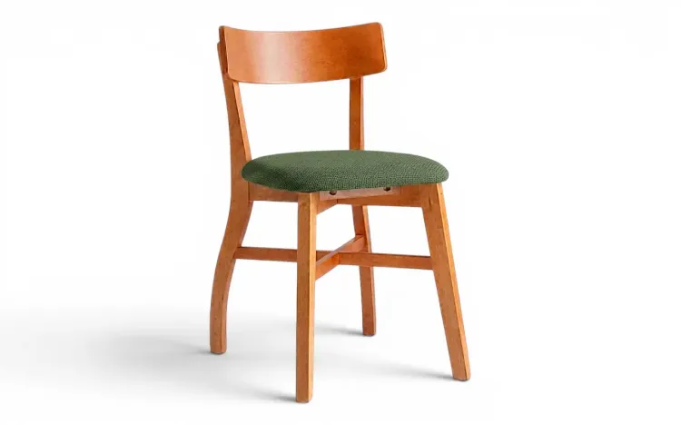 CADEIRA PARA SALA DE JANTAR ESTOFADA BEL VERNIZ JATOB&Aacute; E CAETE OLIVA 44X51X79 CM