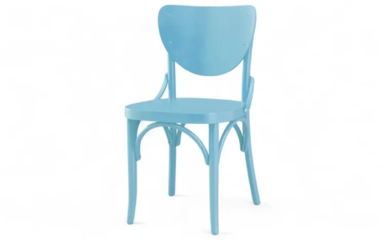 CADEIRA MODERNA DE MADEIRA ELÉONORE LACA AZUL BEBÊ 44x49,5x82,5 CM
