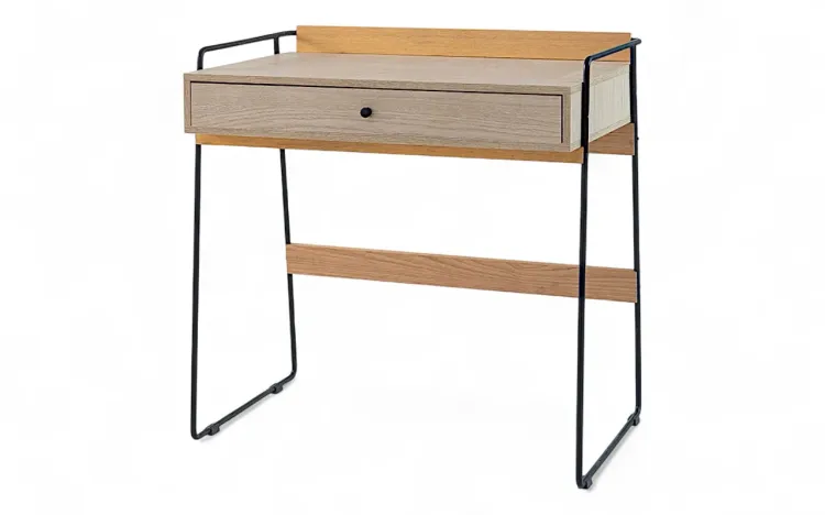 ESCRIVANINHA PARA QUARTO COM GAVETA E METAL BEND CARVALHO 82,5x50x83CM