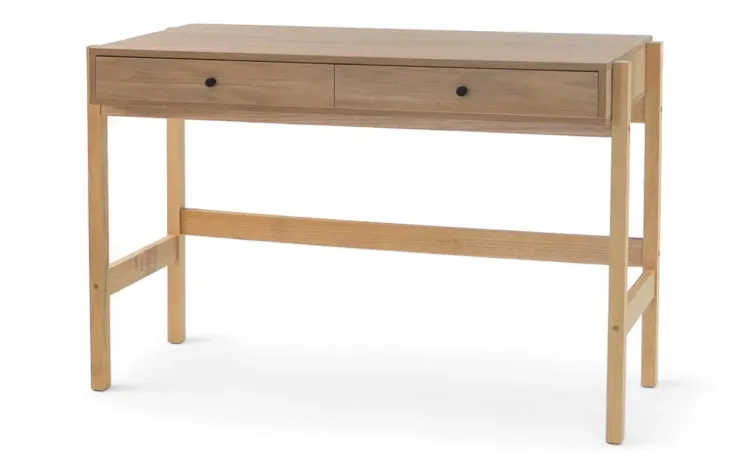 ESCRIVANINHA PENTEADEIRA 2 GAVETAS PÉS DE MADEIRA NASH DUAL SYNCRO 116x50x77CM
