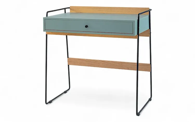MESINHA DE COMPUTADOR COM GAVETA PÉS DE METAL BEND VERDE CLARO 82,5x50x83CM