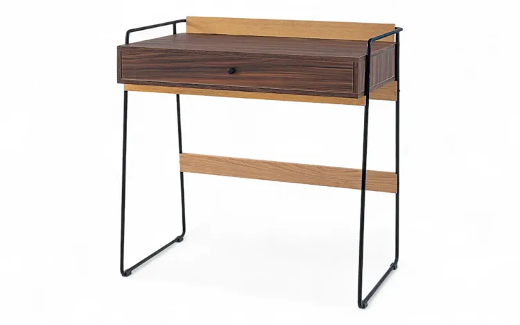 MESA DE COMPUTADOR 1 GAVETA E PÉS DE METAL BEND PAU FERRO 82,5x50x83CM