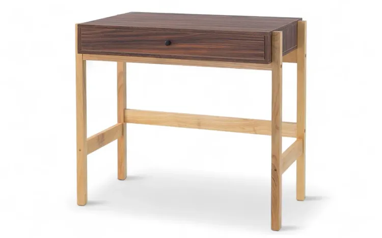 ESCRIVANINHA QUARTO COM GAVETA PÉS DE MADEIRA NASH PAU FERRO 86x50x77CM