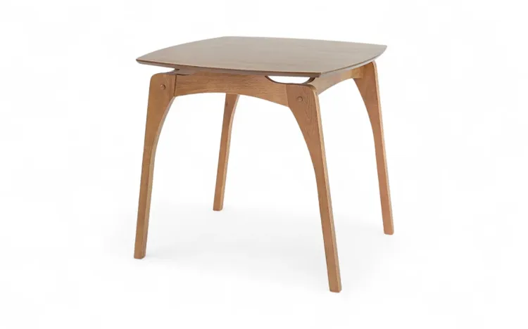 MESA PEQUENA DE JANTAR LUCIE 80X80X75CM VERNIZ AMENDOA