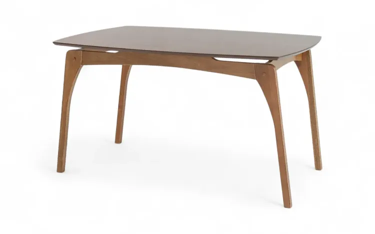 MESA DE MADEIRA PARA 6 LUGARES LUCIE 135X90X75CM VERNIZ AMENDOA