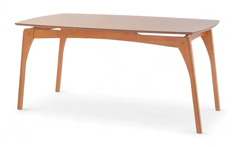 MESA PARA 6 LUGARES DE MADEIRA MACIÇA LUCIE 160X90X75CM VERNIZ JATOBÁ