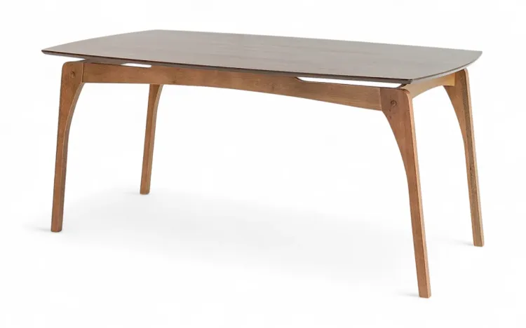 MESA DE MADEIRA PARA SALA DE JANTAR 6 LUGARES LUCIE 160X90X75CM VERNIZ AMENDOA
