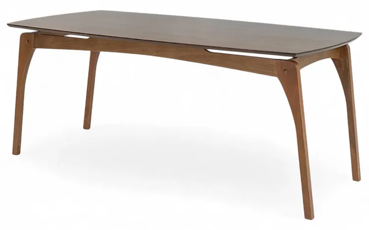MESA DE MADEIRA 8 LUGARES LUCIE 180X90X75CM VERNIZ AMENDOA