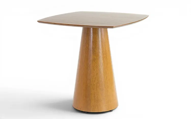 MESA DE JANTAR CONE QUADRADA 80x80CM LINEA VERNIZ AM&Ecirc;NDOA