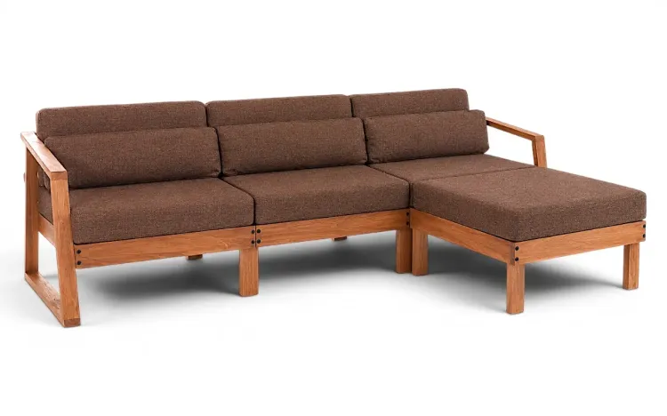 SOF&Aacute; MODULAR DE VARANDA 3 LUGARES COM APOIO PARA P&Eacute;S SOL STAIN JATOB&Aacute; ACQUABLOCK CAMUR&Ccedil;A